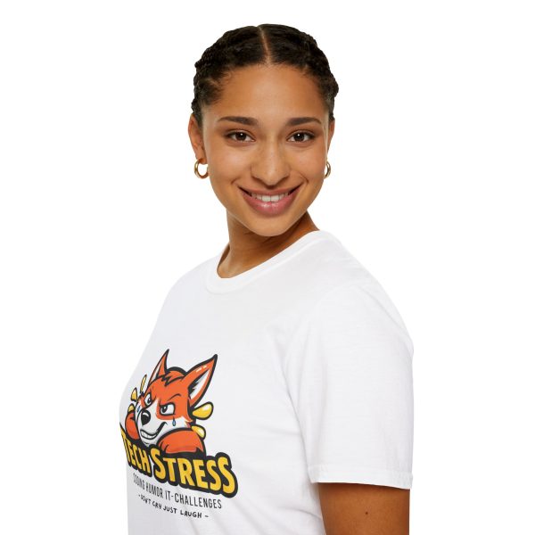 Tech Stress Unisex Softstyle T-Shirt - Image 4