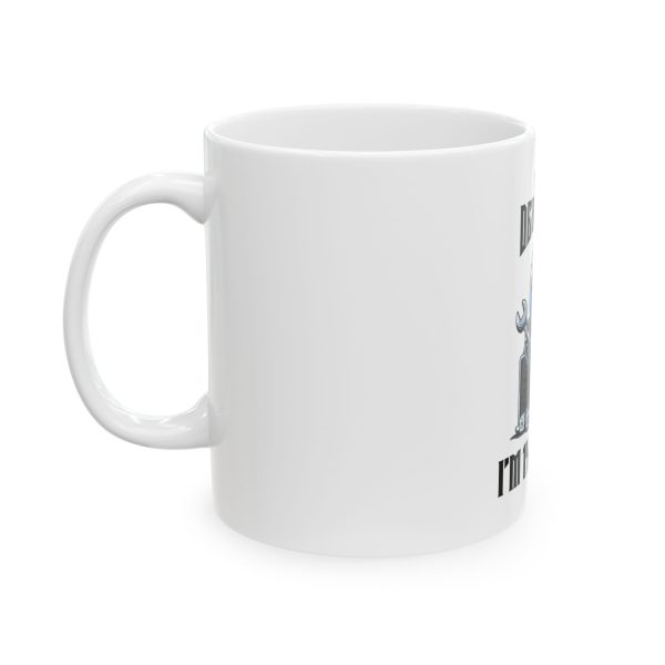 11oz ceramic mug with '1% Cry' text for tech enthusiasts side view