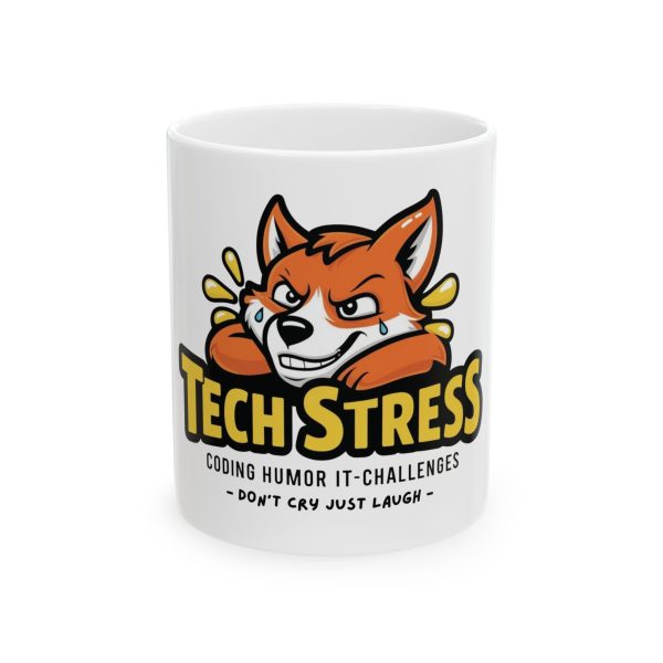 Tech Stress Ceramic Mug, (11oz, 15oz)