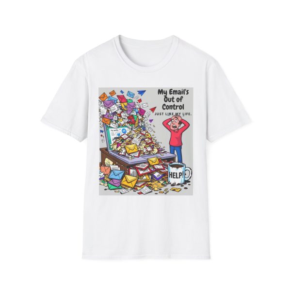 Email Out of Control Unisex Softstyle T-Shirt - Image 5