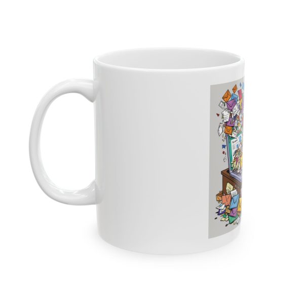 Emails out of control Ceramic Mug, (11oz, 15oz) - Image 2