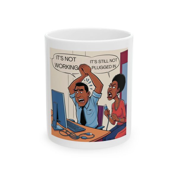 Not Working Ceramic Mug, (11oz, 15oz)